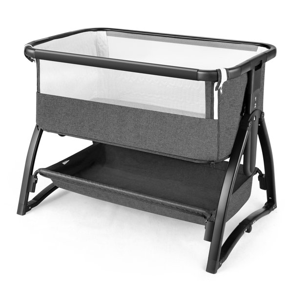 Zoomie Kids Heike Portable Baby Crib With Comfortable Mattress Wayfair